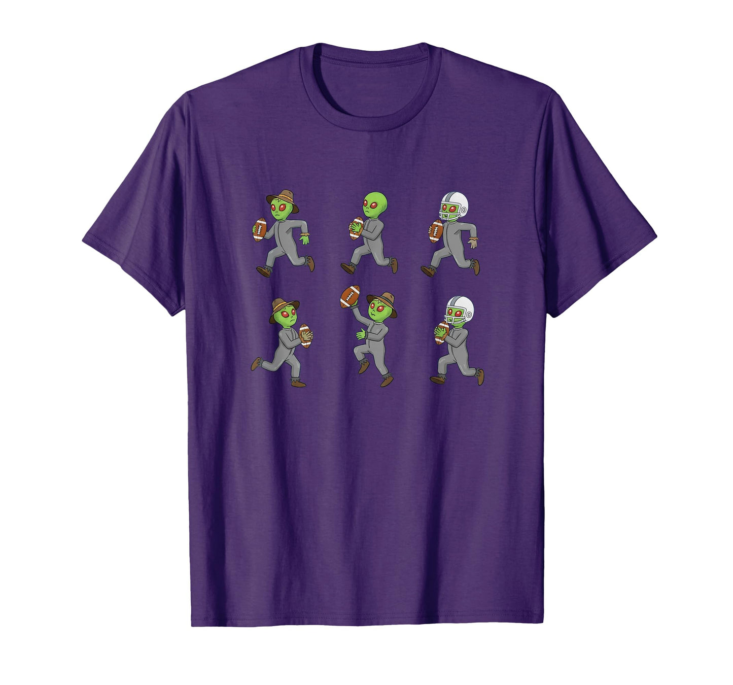Funny Alien Football Halloween for Boys and Kids T-Shirt