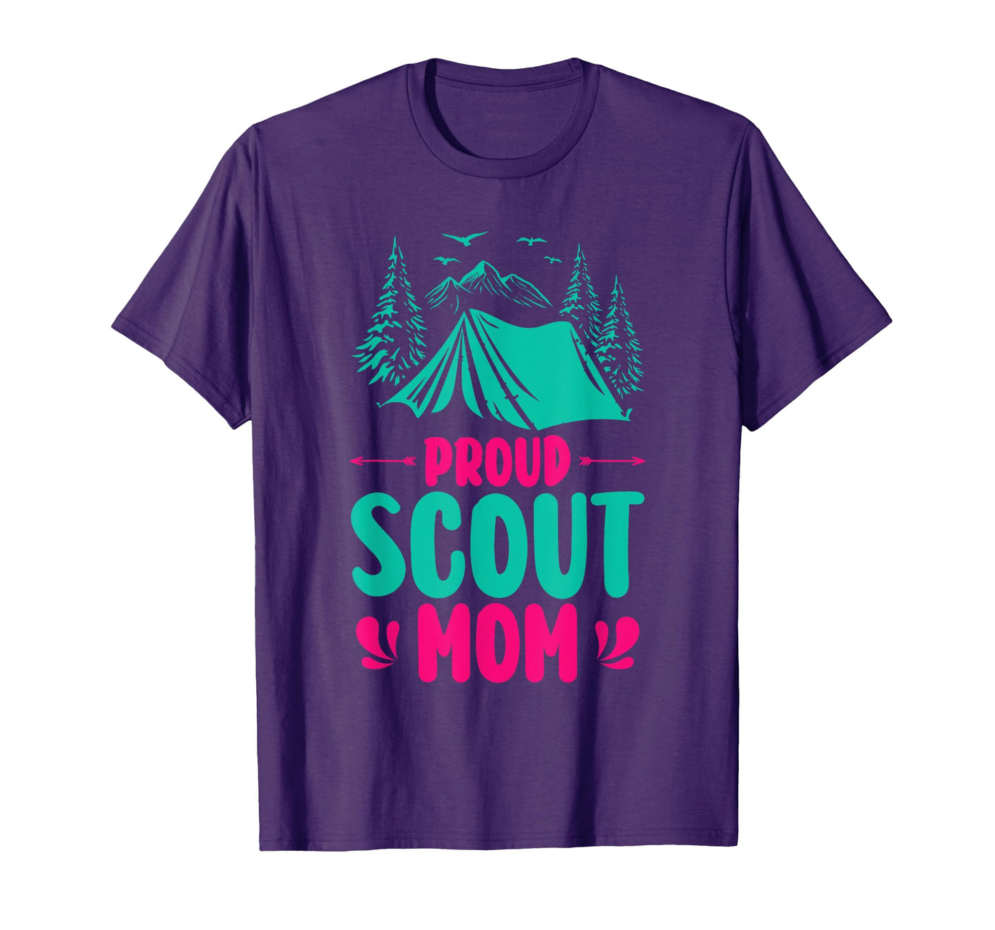 Proud Scout Mom Camping Adventure Outdoor Wildlife Scout T-Shirt