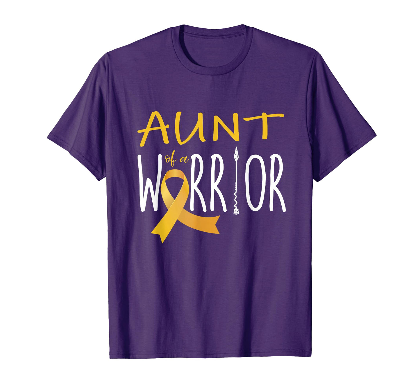 Childhood cancer awareness Aunt of a warrior T-Shirt