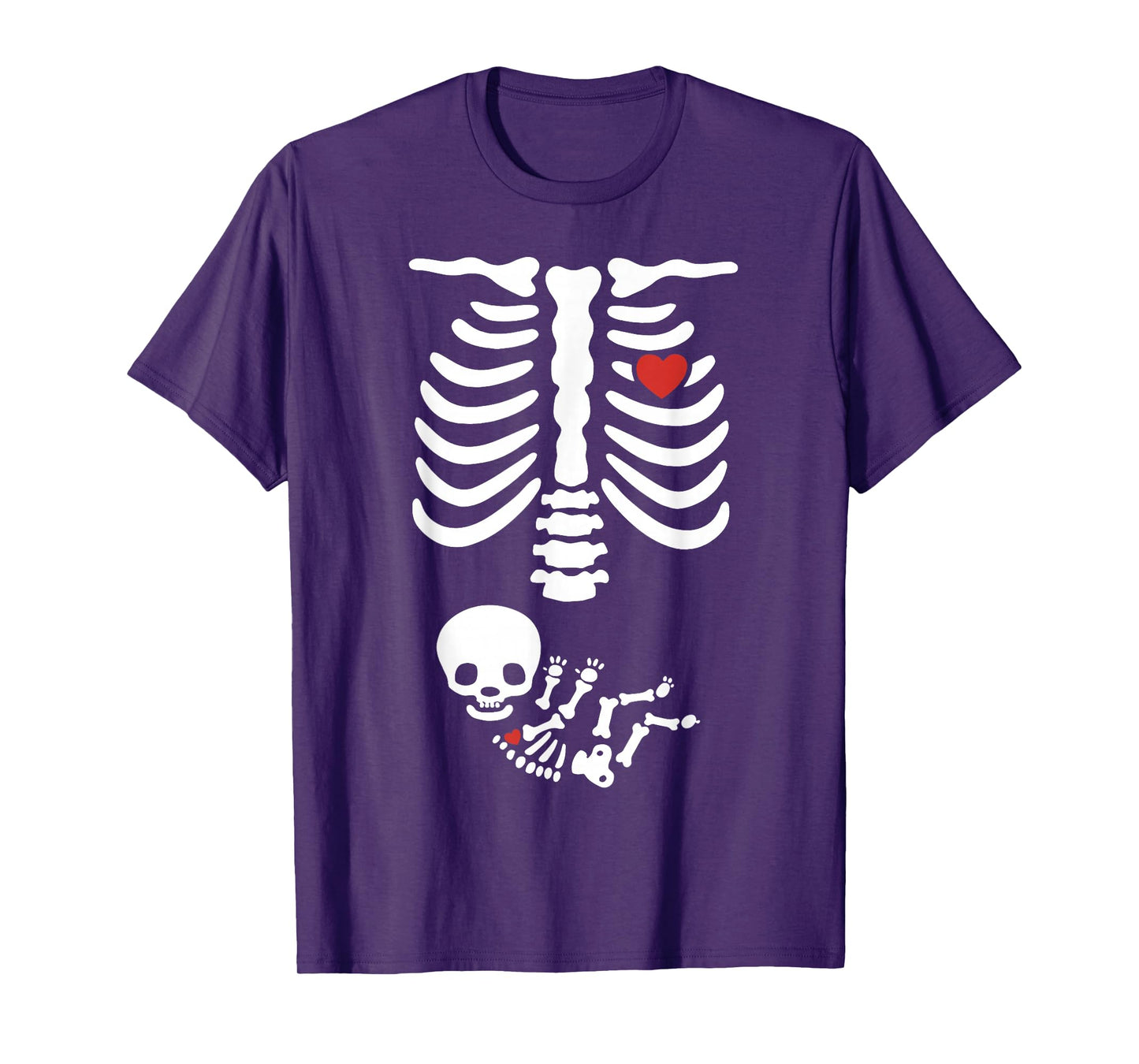 Women Skeleton Pregnancy Announcement Mom Halloween T-Shirt