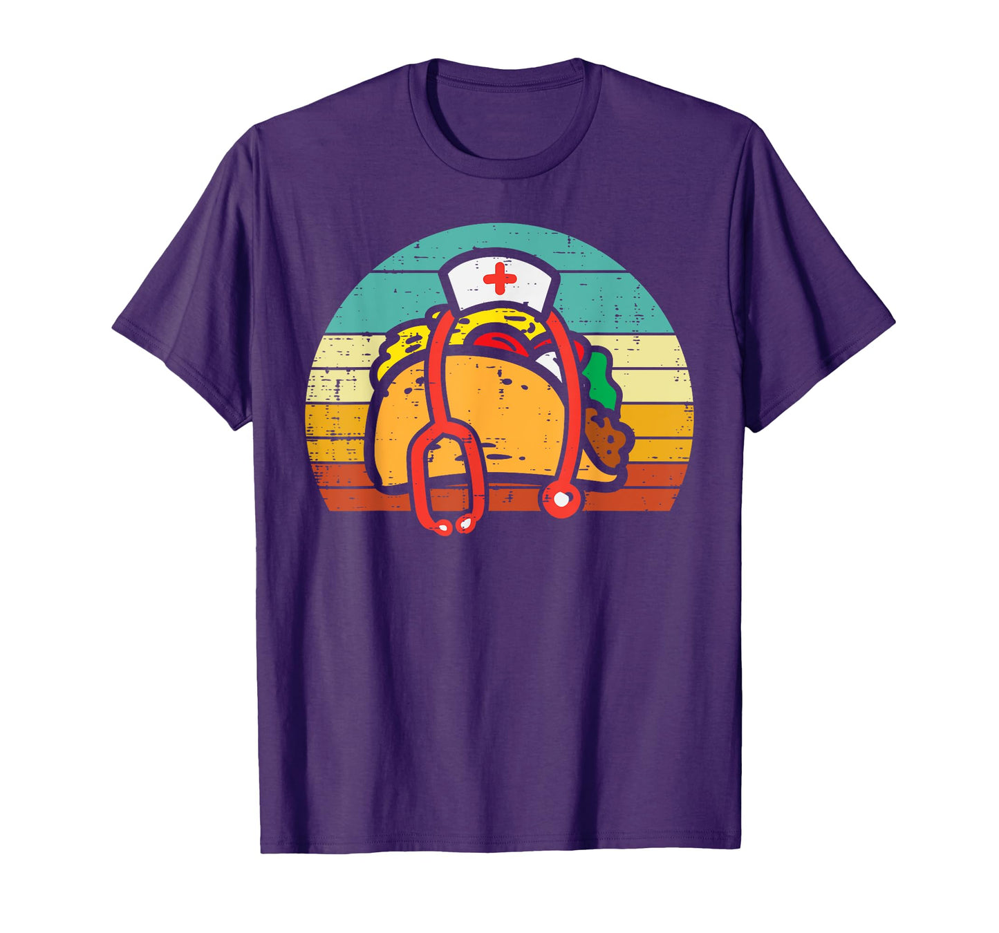 Taco Nurse Stethoscope Cinco De Mayo Nurse Women Scrub Top T-Shirt