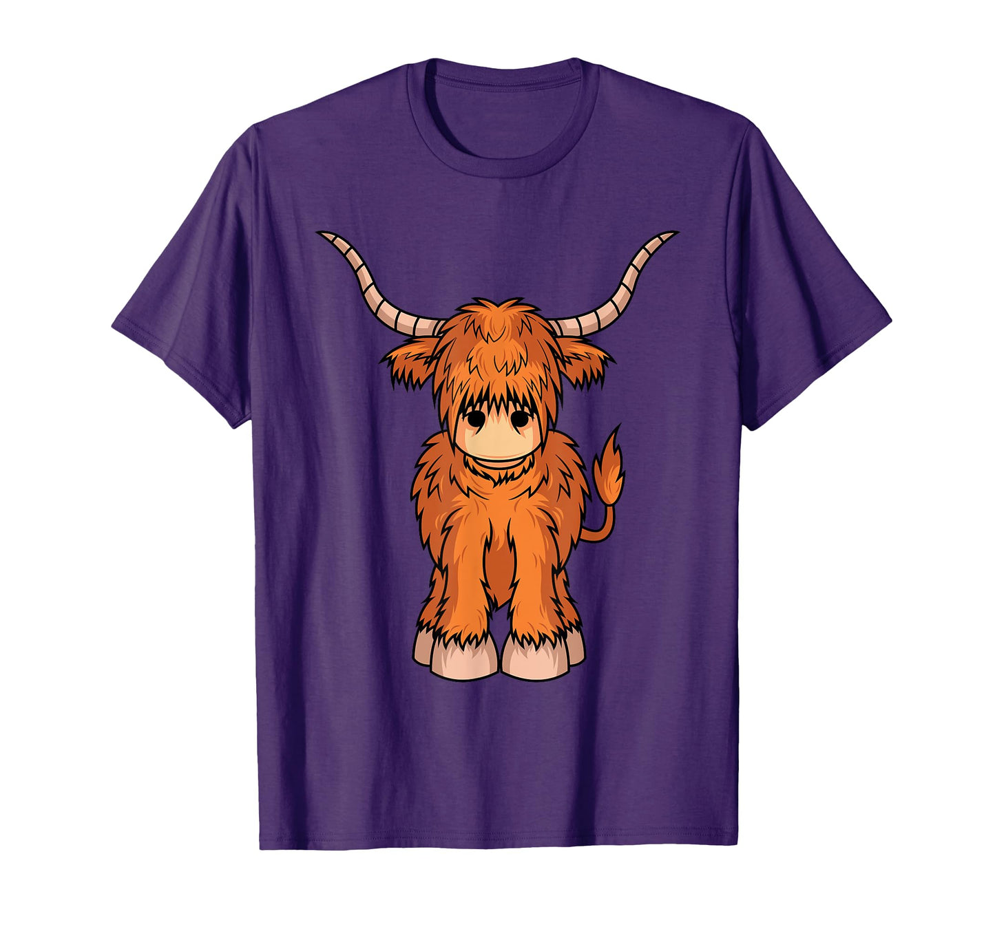 Cute Hairy Scottish Breed Highland Cow Farmer Animal Lover T-Shirt