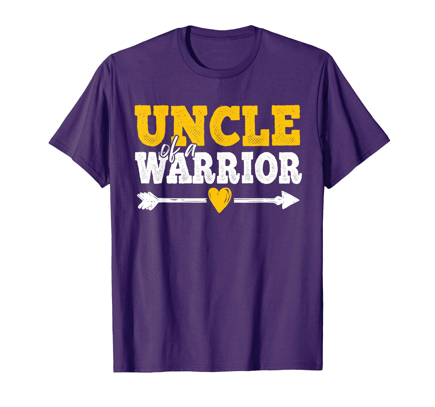 Uncle of a Warrior Childhood Cancer Awareness Family Support T-Shirt