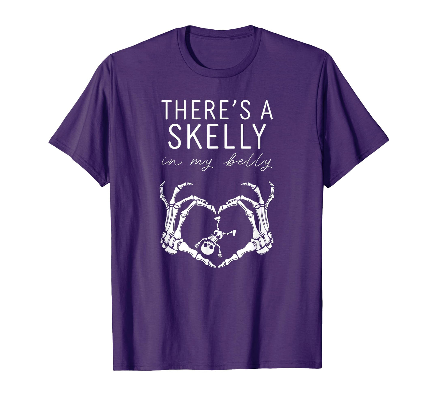 There’s a Skelly in My Belly Halloween Pregnancy Mom T-Shirt