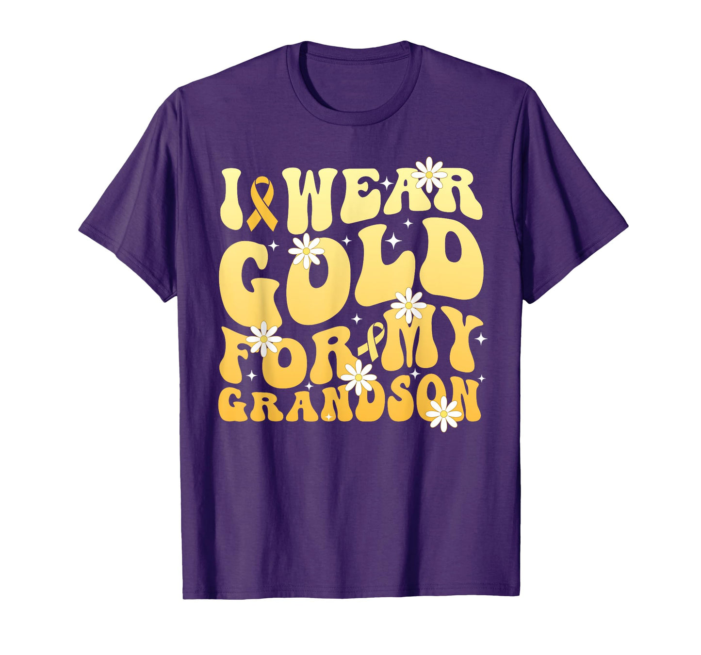 I Wear Gold for My Grandson Childhood Cancer Awareness T-Shirt