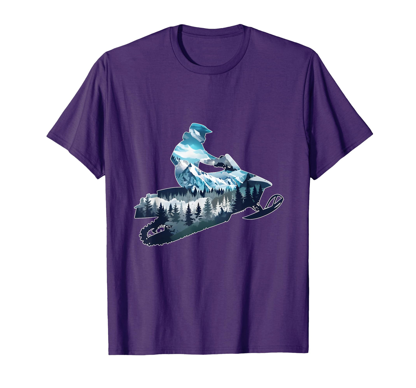 Snowmobile Adventure Silhouette Snowmobile Rider T-Shirt