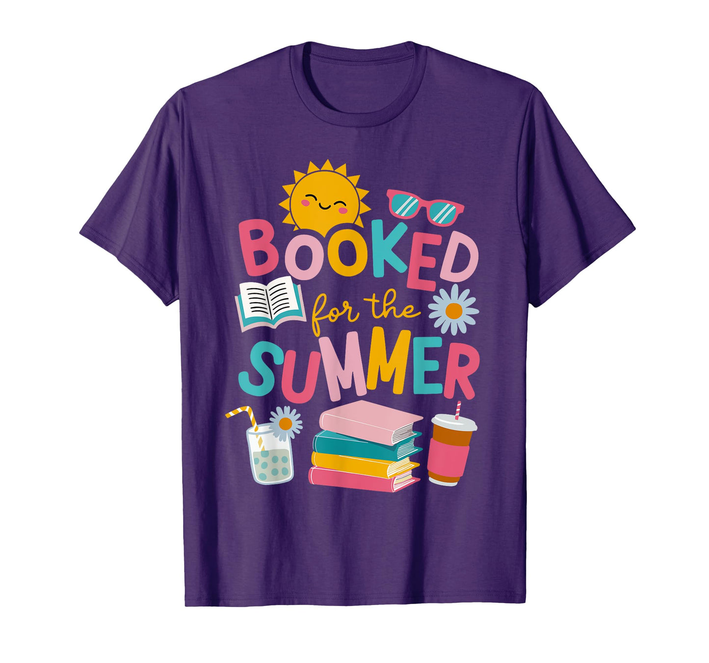 Booked For The Summer Reading Funny Bookworm Reader Beach T-Shirt
