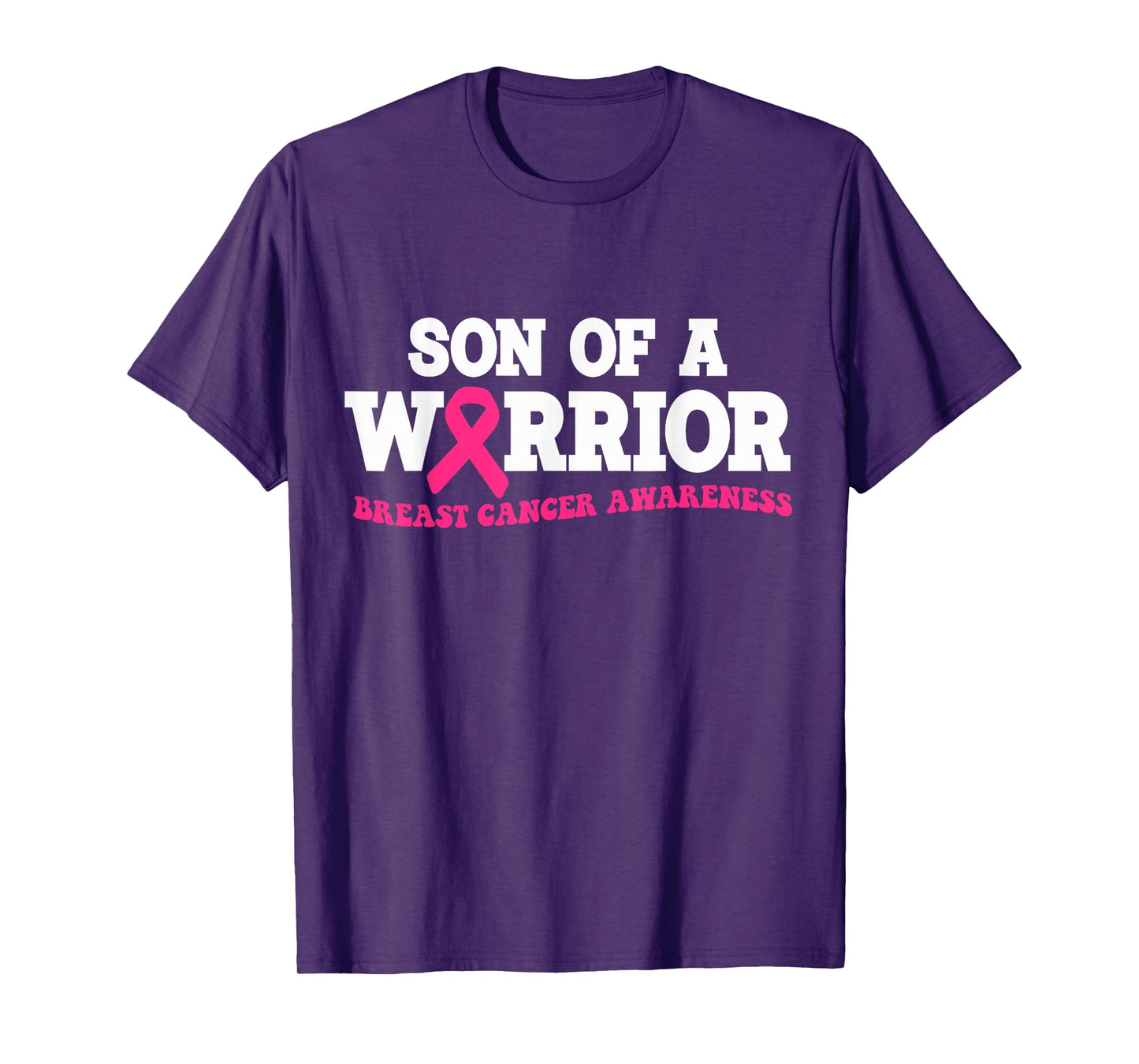 Son of A Warrior Breast Cancer Awareness Pink Ribbon T-Shirt