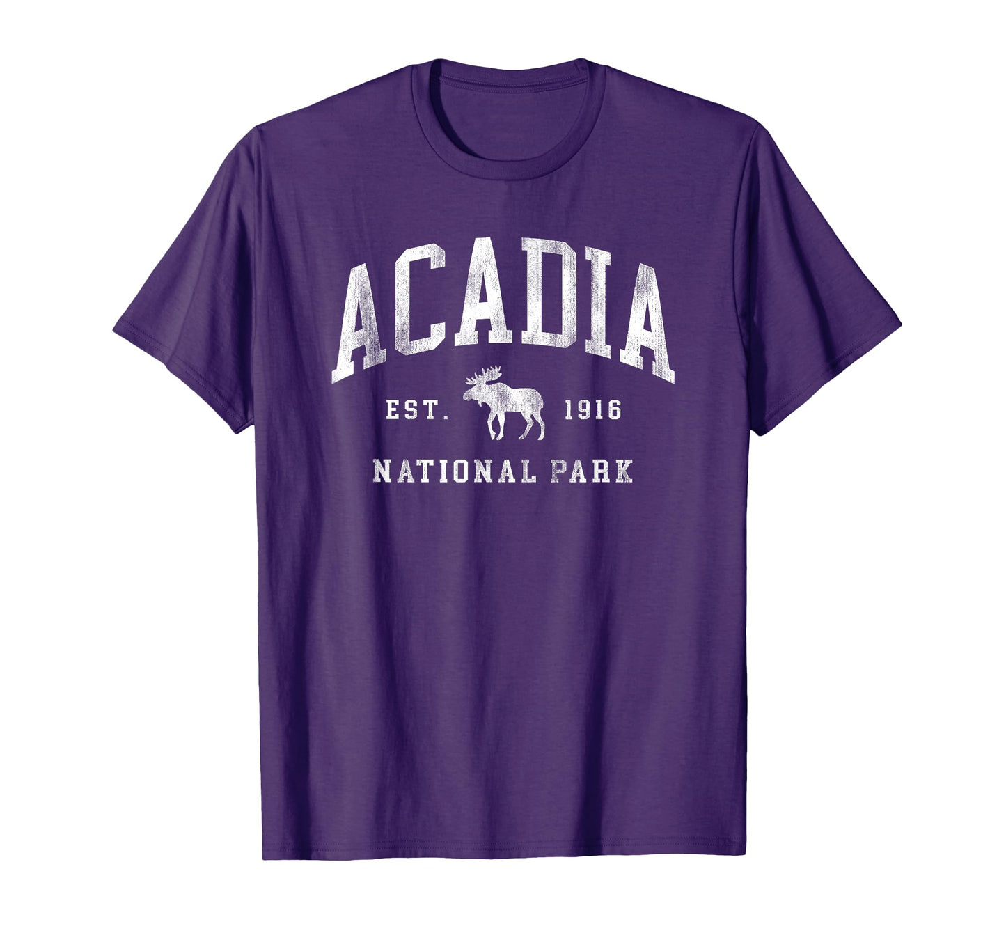 Retro Acadia National Park Maine Est 1916 Mens Womens Hiking T-Shirt