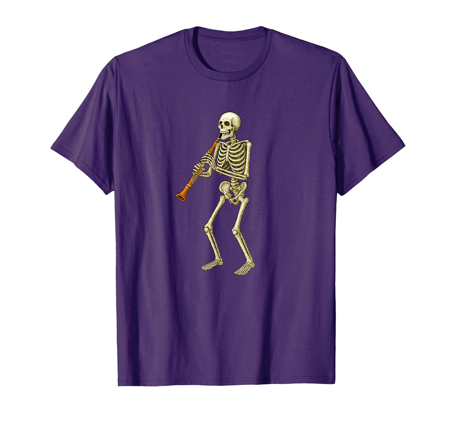 Skeleton Playing Clarinet - Marching Band Orchestra T-Shirt