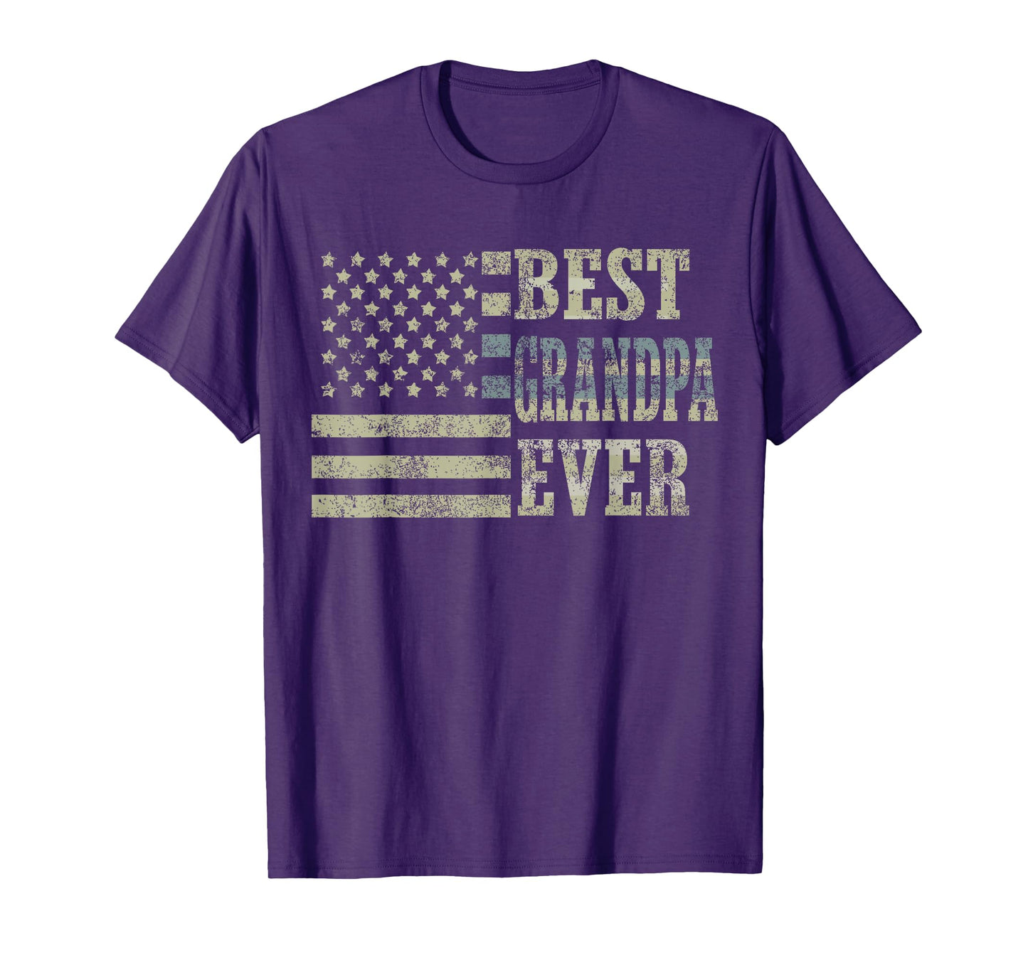 Best Grandpa Ever American Flag USA Flag T-Shirt for Women Men