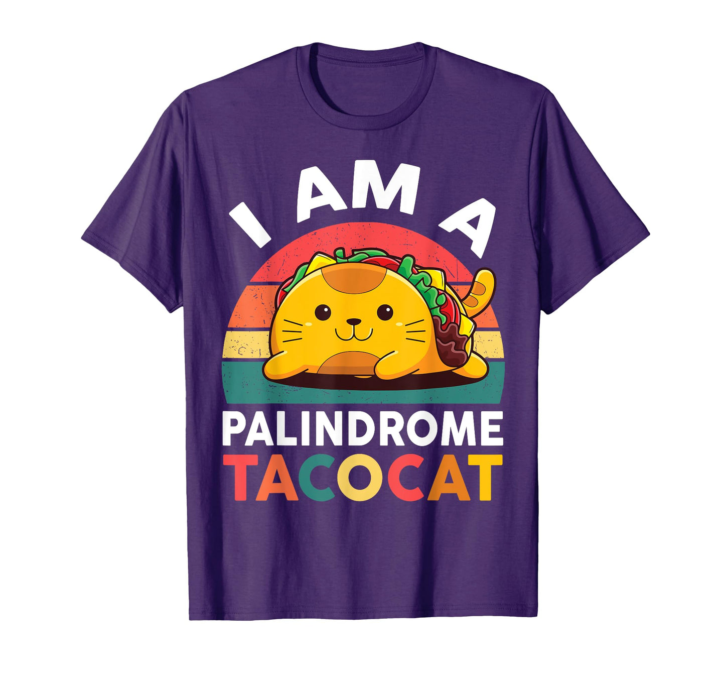 Cat Taco-Shirt Kids Youth Boy Girl I'm A Palindrome Taco-Cat T-Shirt