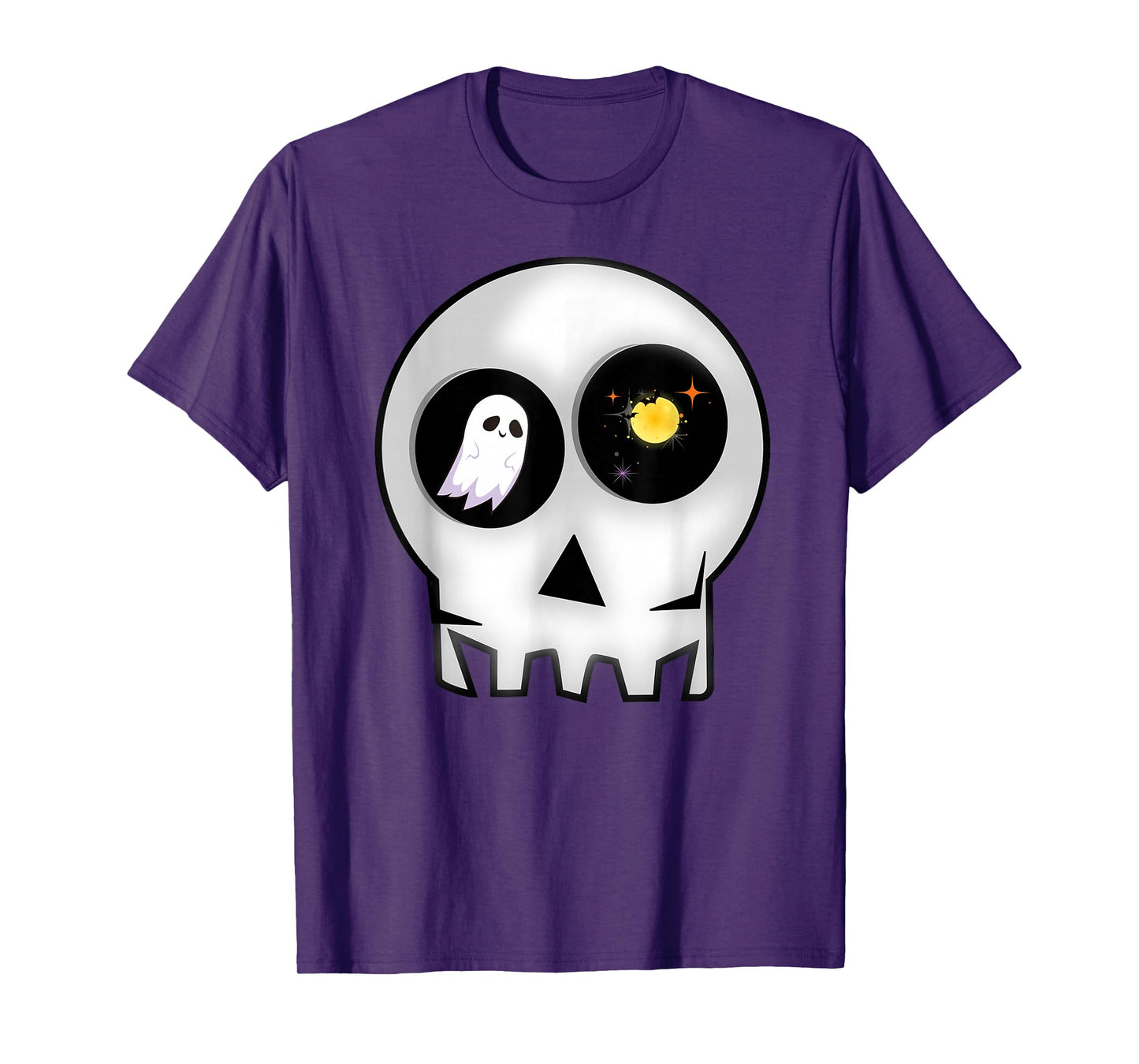 Skeleton Halloween Sun Graphic Tee T-Shirt