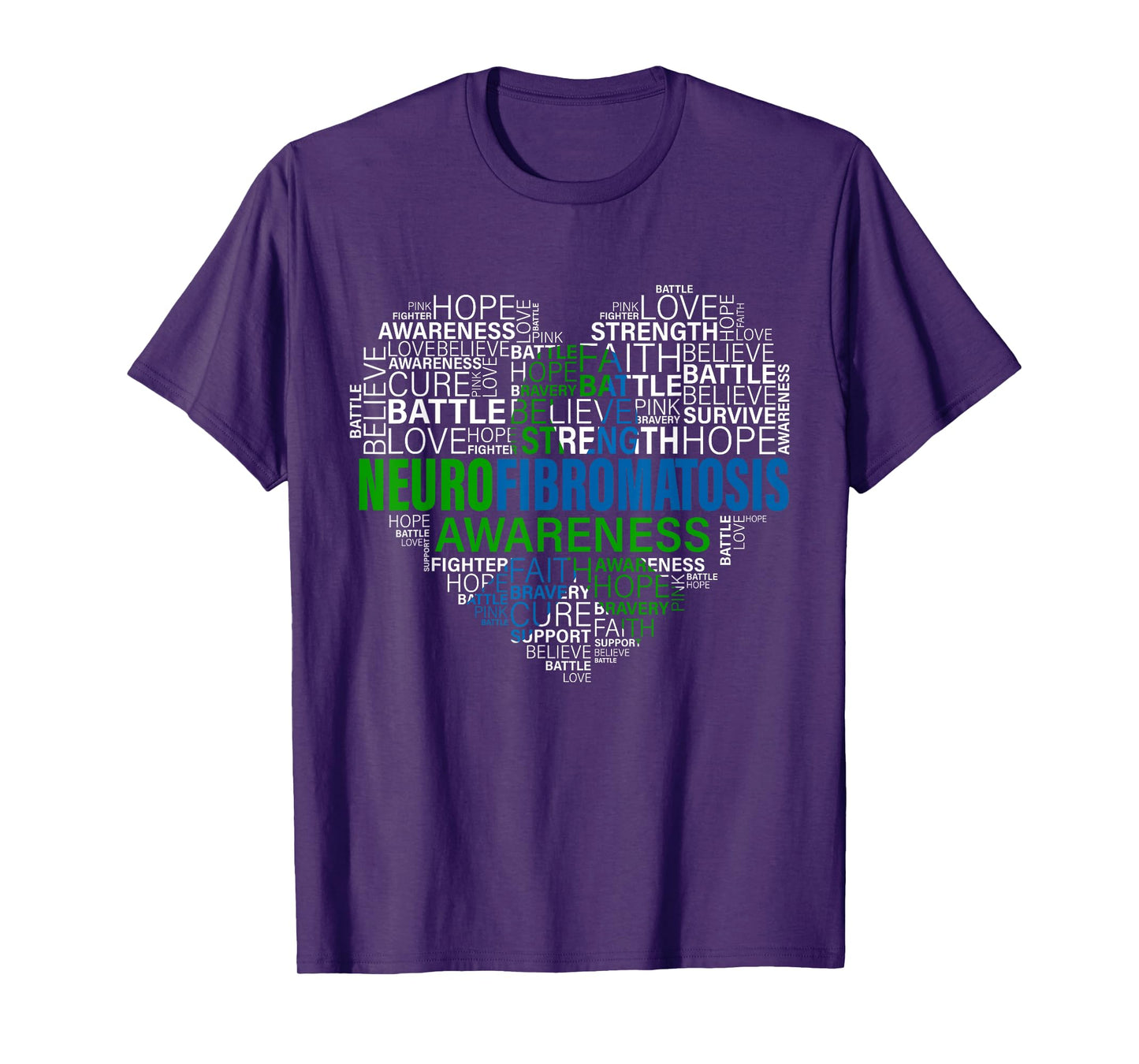 Neurofibromatosis Awareness Hope Support Strong Warrior T-Shirt