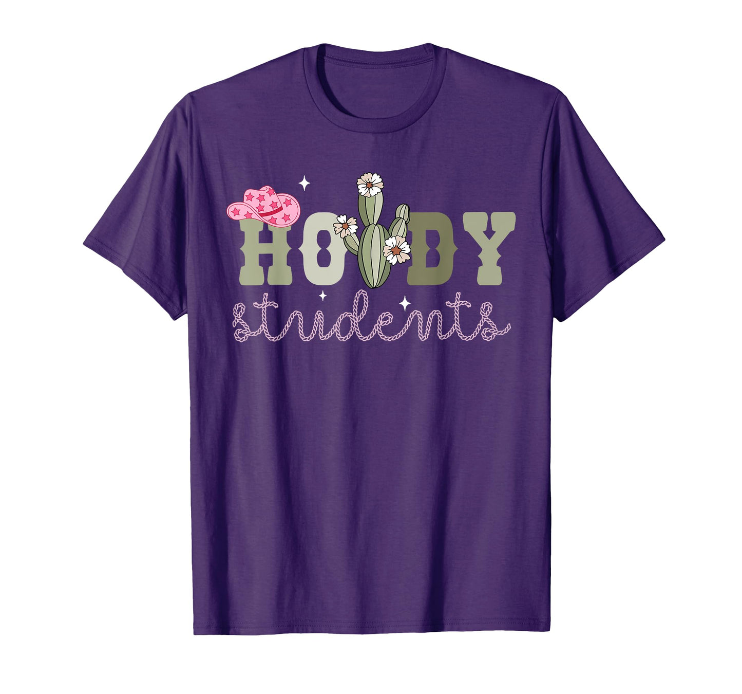 Cactus Howdy Student Western Cowgirls Teacher Back To School T-Shirt