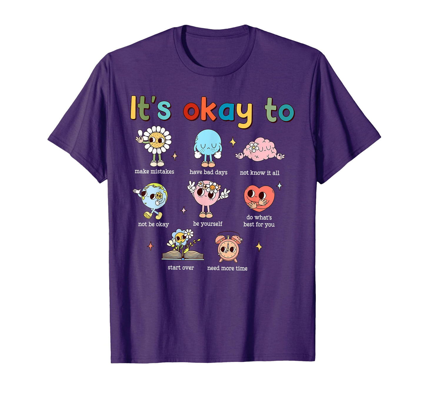 It's Okay To Not Be Ok Mental Health Awareness Brain Illness T-Shirt
