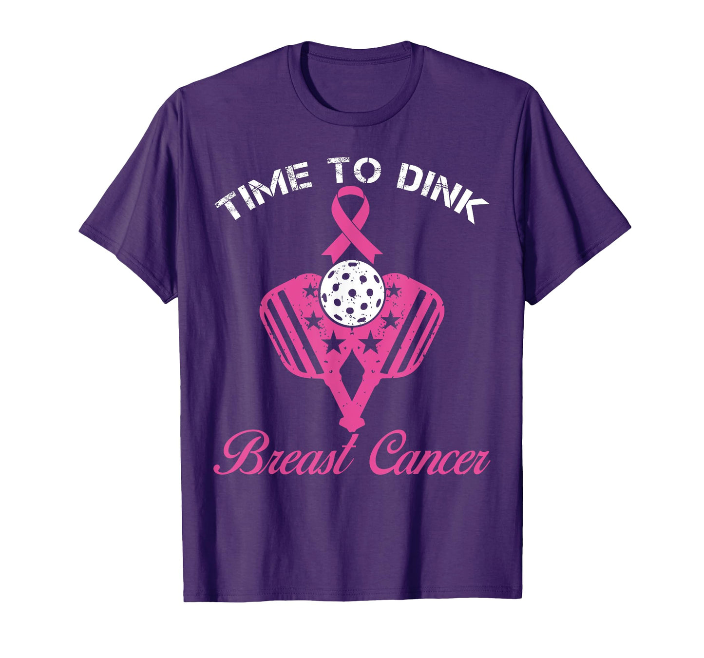 Time To Dink Breast Cancer Awareness Womens Pickleball Pink T-Shirt