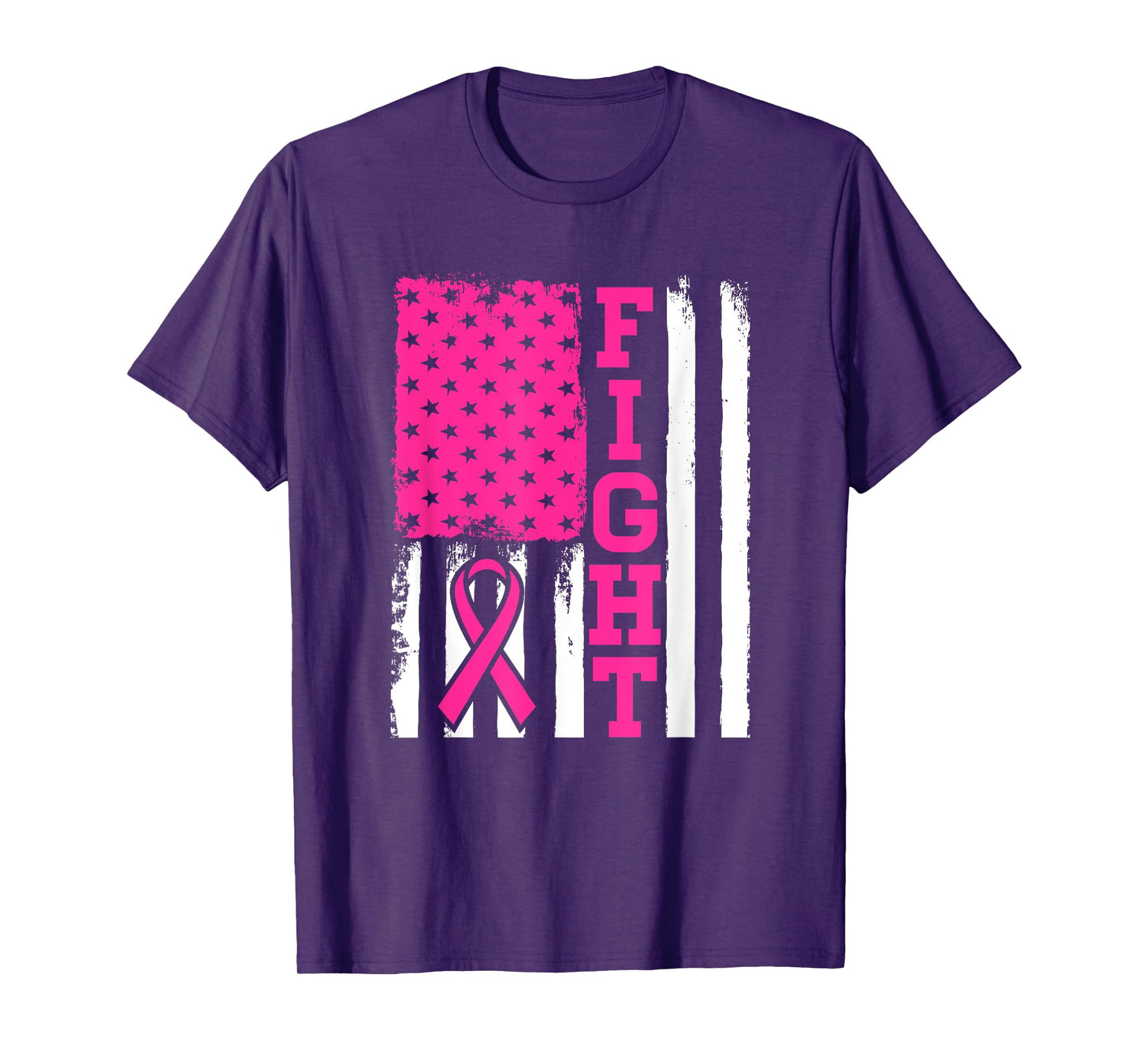 Fight Flag - Breast Cancer Awareness Shirt Gift T-Shirt