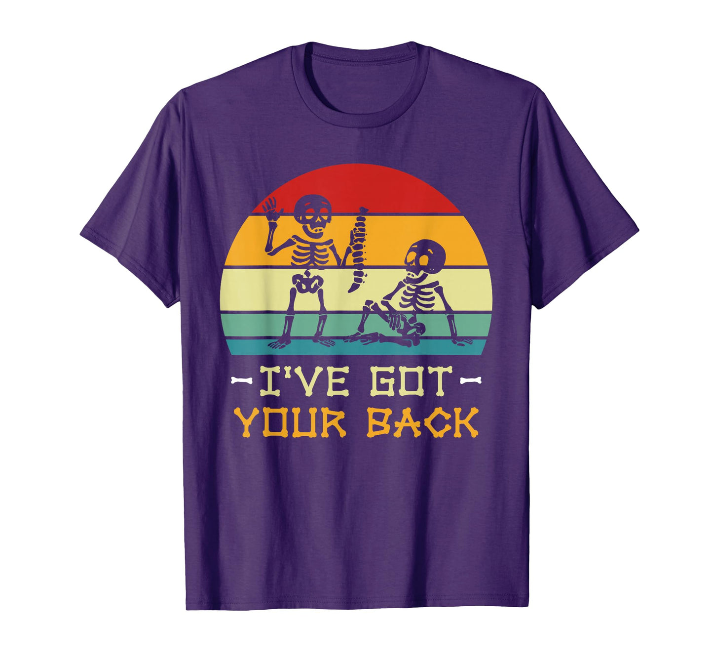 I Got Your Back Fun Retro Vintage Halloween Skeleton Costume T-Shirt