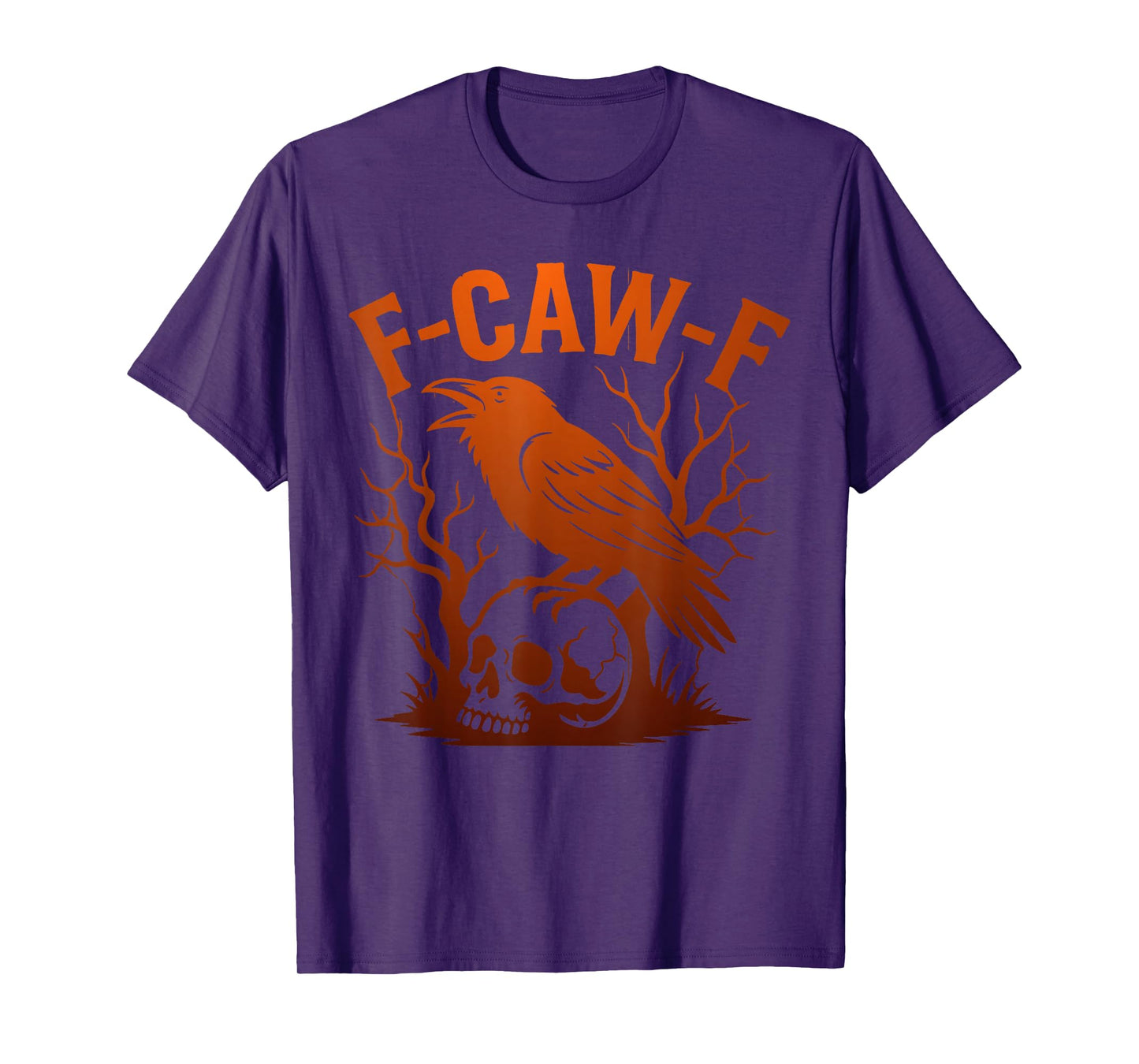F-Caw-F Black Crow Funny Halloween Raven Moon T-Shirt