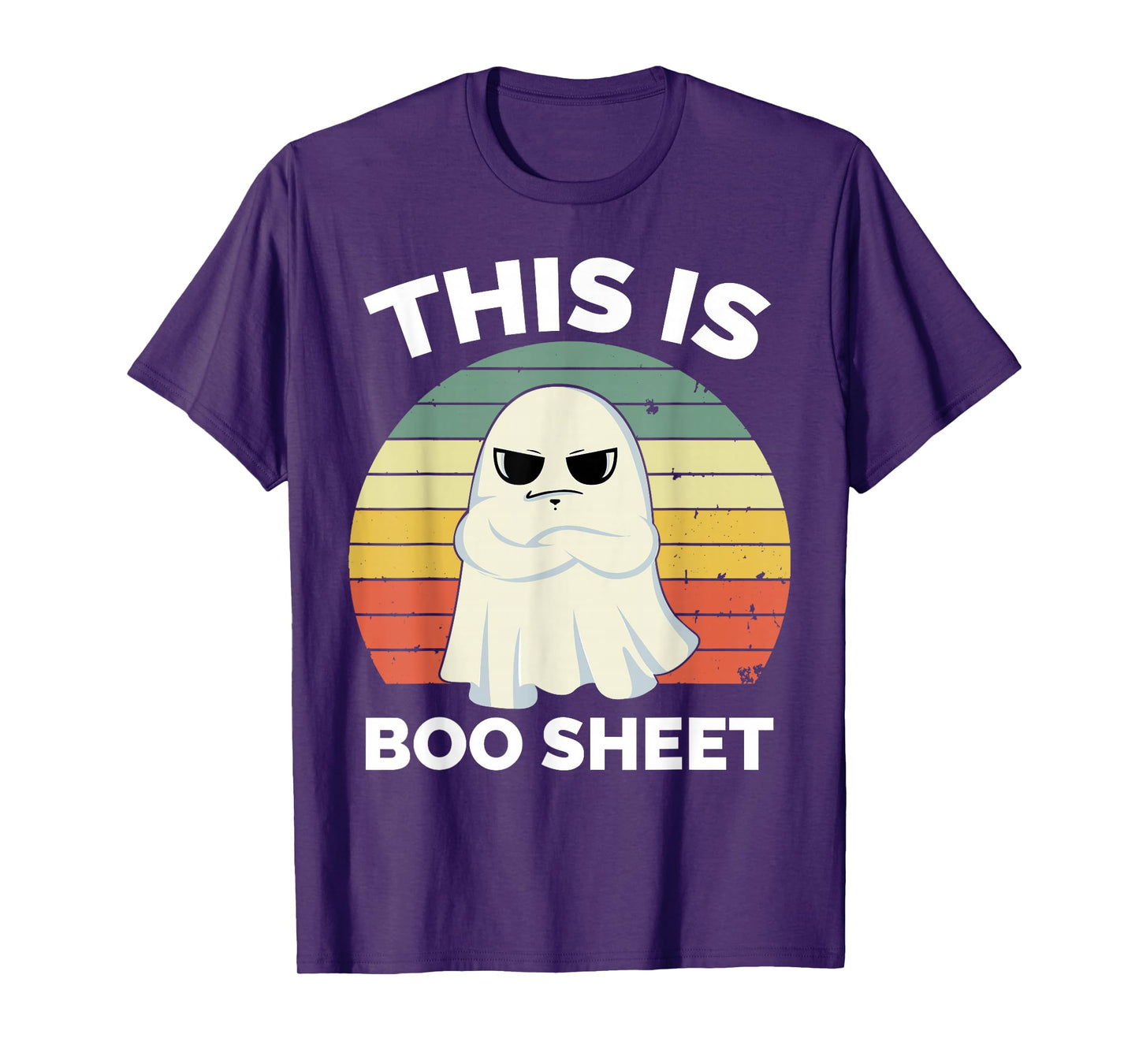 This is Boo Sheet Ghost Retro Halloween Costume Men Women T-Shirt