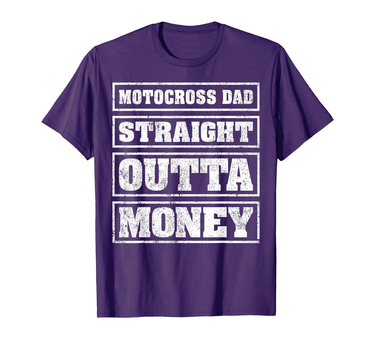 Motocross Dad Straight Outta Money Motocross Father's Day T-Shirt