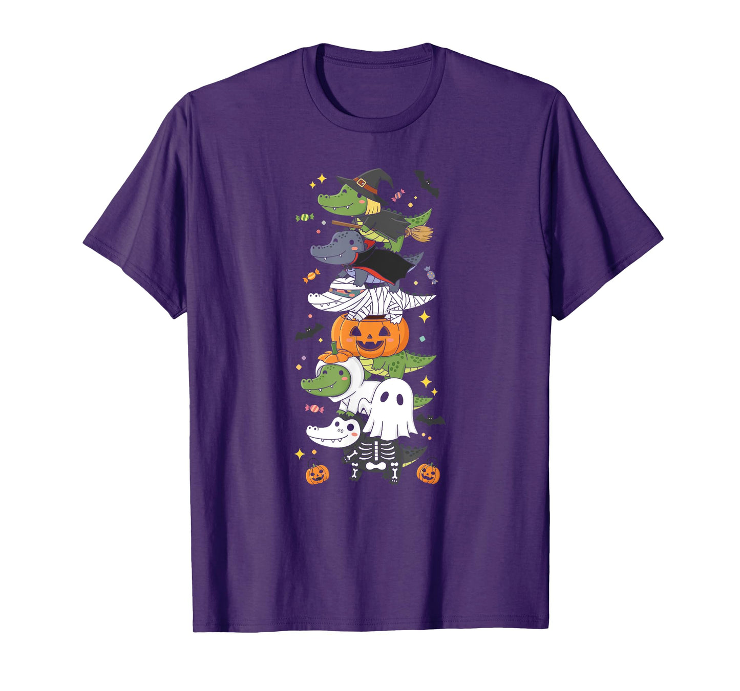 Alligator Witch Vampire Ghost Halloween Kids Mens Womens T-Shirt