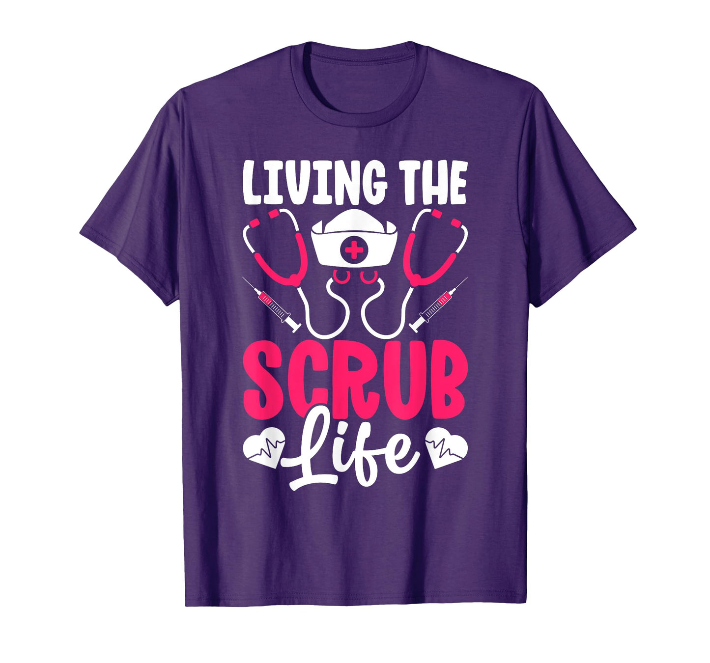 Funny Scrub Life Heart Healthcare Medical Nurse Women T-Shirt