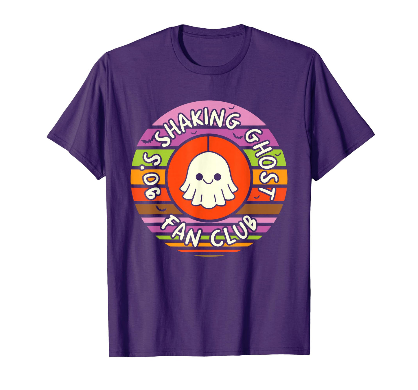 90's Shaking Ghost Fan Club Boo Halloween Design T-Shirt