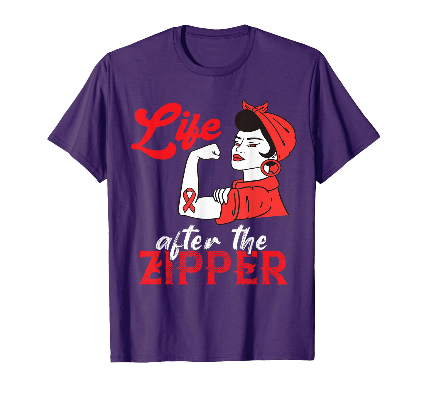 Open Heart Surgery Life After Zipper Bypass Artery Survivor T-Shirt