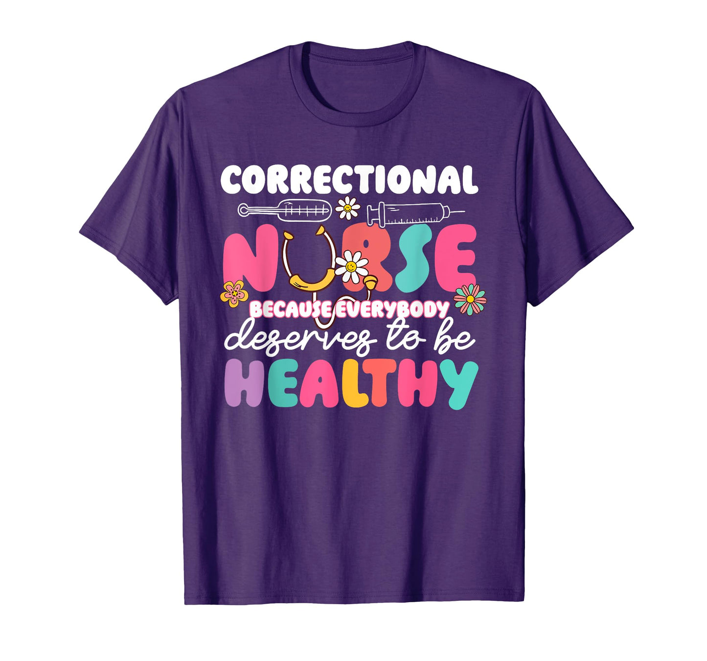 Correctional Nurse Prison Nursing Groovy Womens T-Shirt