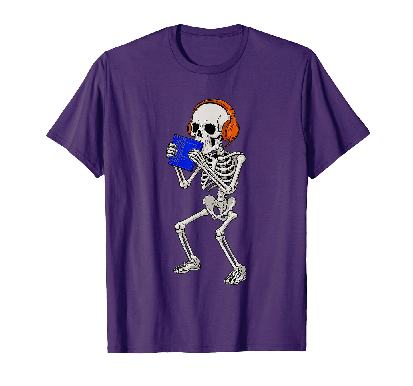 Halloween Skeleton Gamer Video Gaming Funny Skeleton Gaming T-Shirt