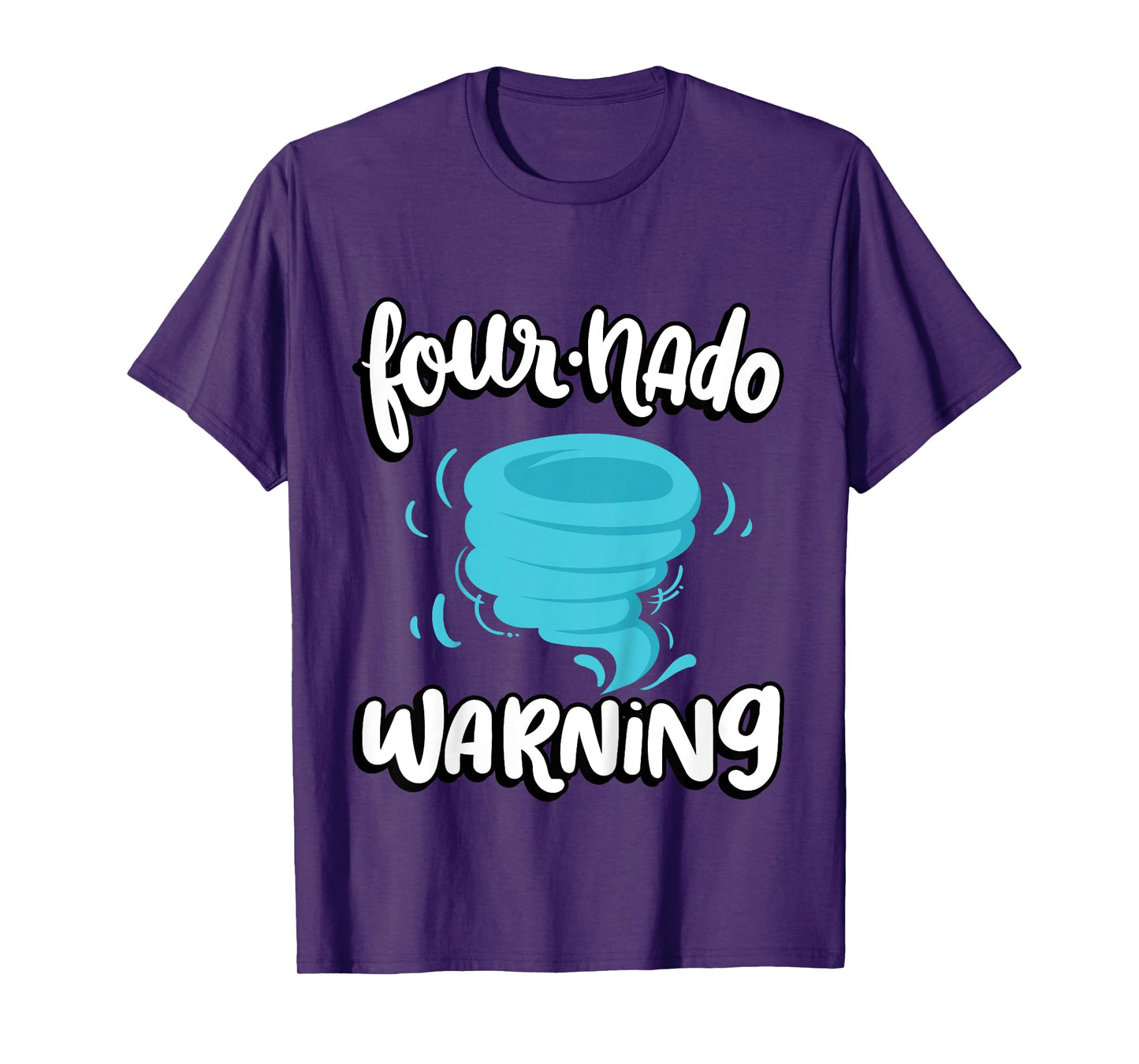 Four-nado Warning 4th Birthday Tornado Themed Birthday T-Shirt