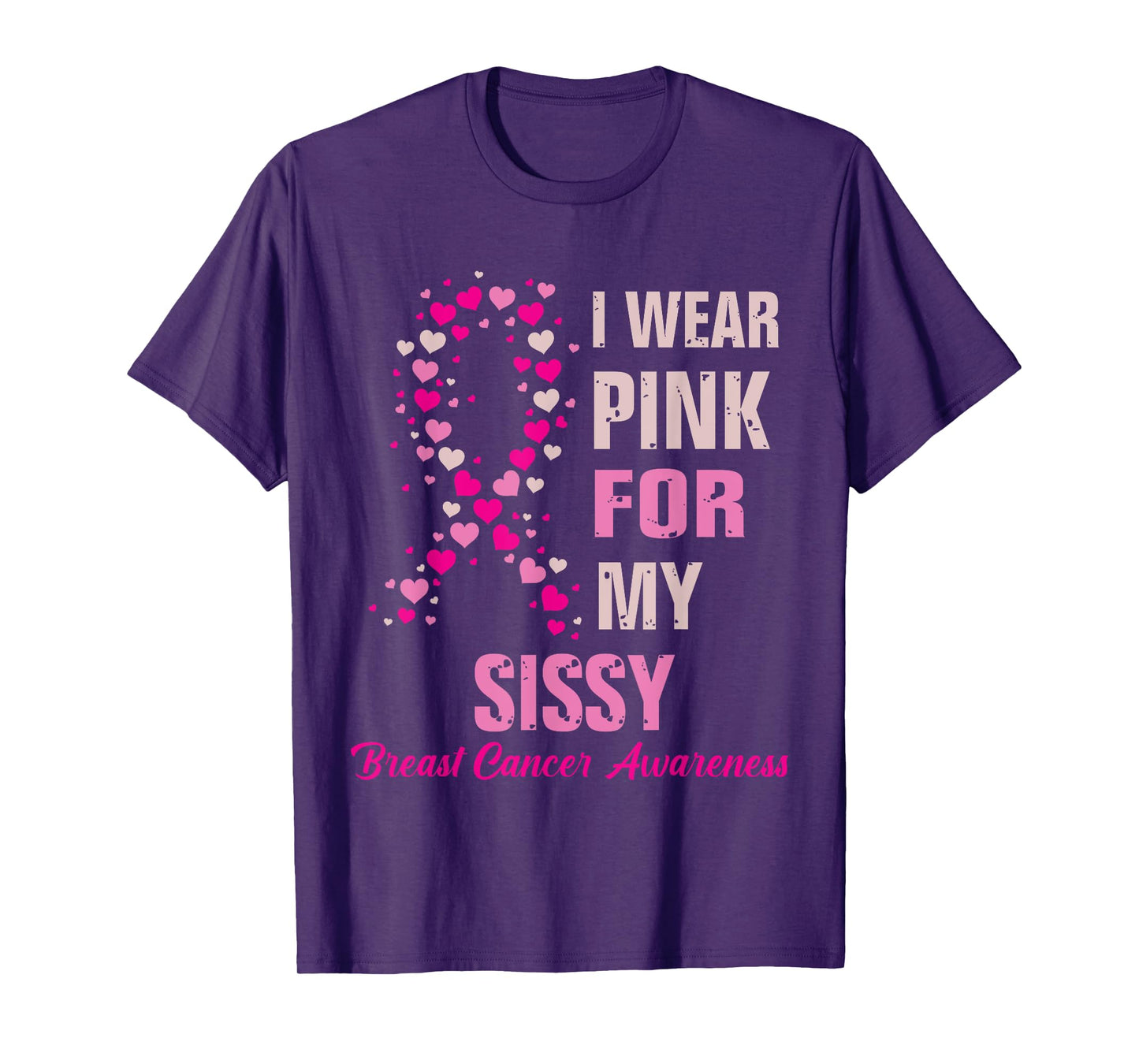 Womens Breast Cancer Fighter Awareness Sissy of A Warrior T-Shirt