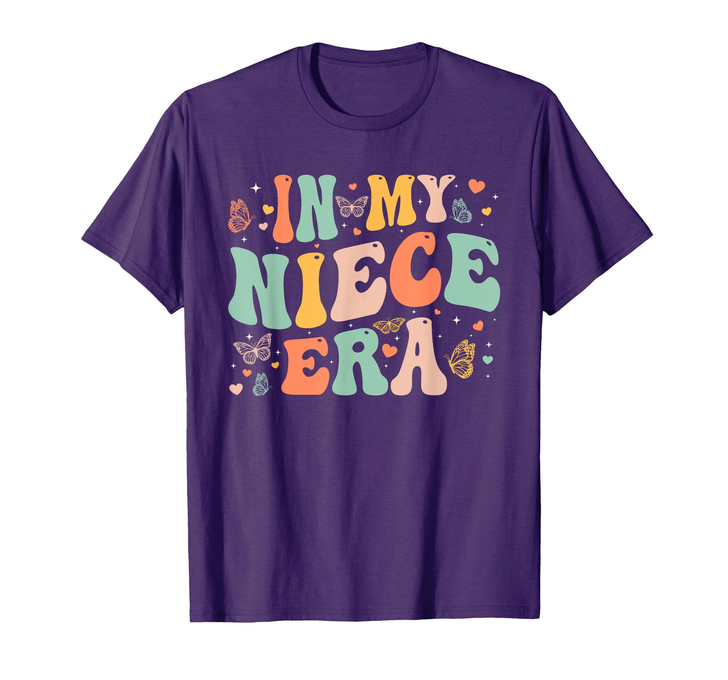 Retro Groovy In My Niece Era Mother's Day Kids Girls T-Shirt