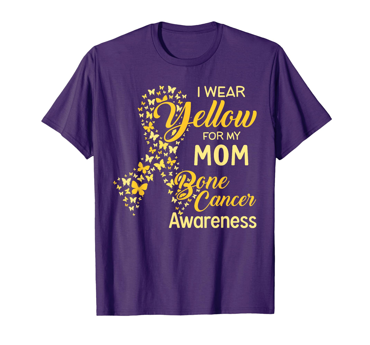 I wear Yellow for my Mom Bone Cancer Awareness T-Shirt