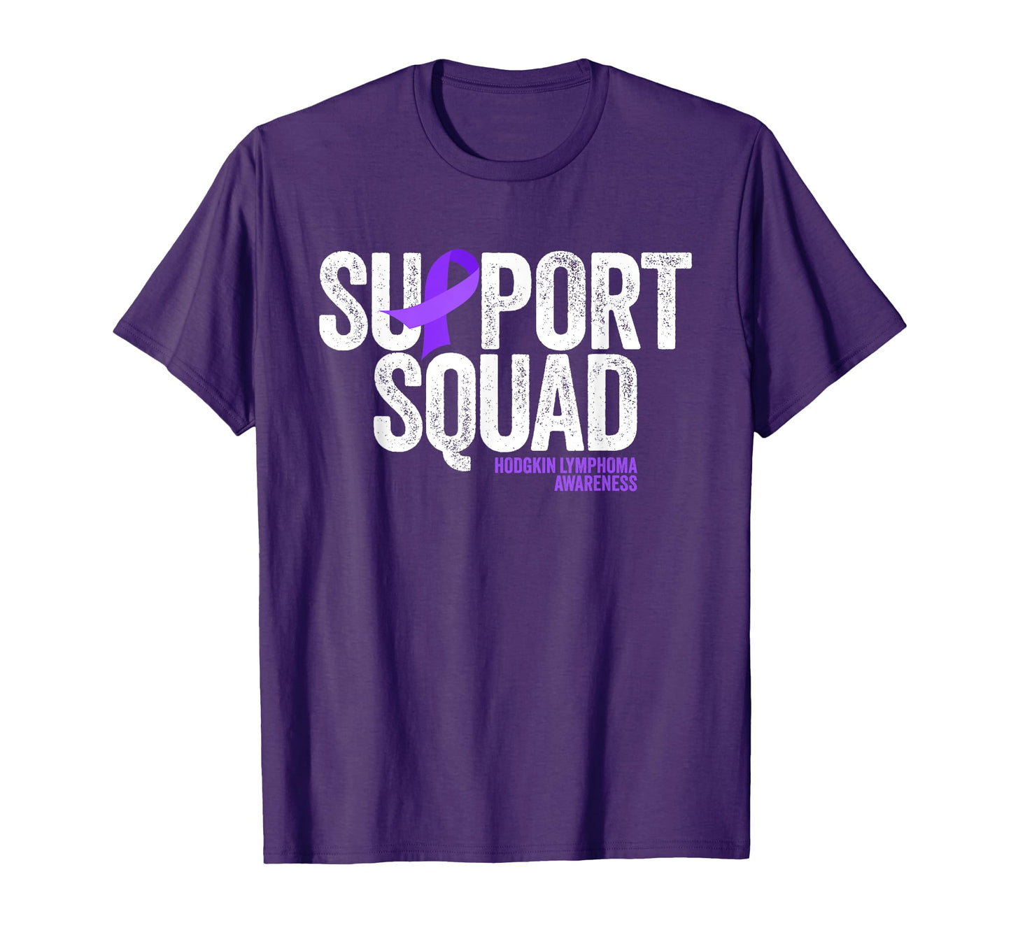 Support Squad Distressed Family Hodgkin Lymphoma Awareness T-Shirt