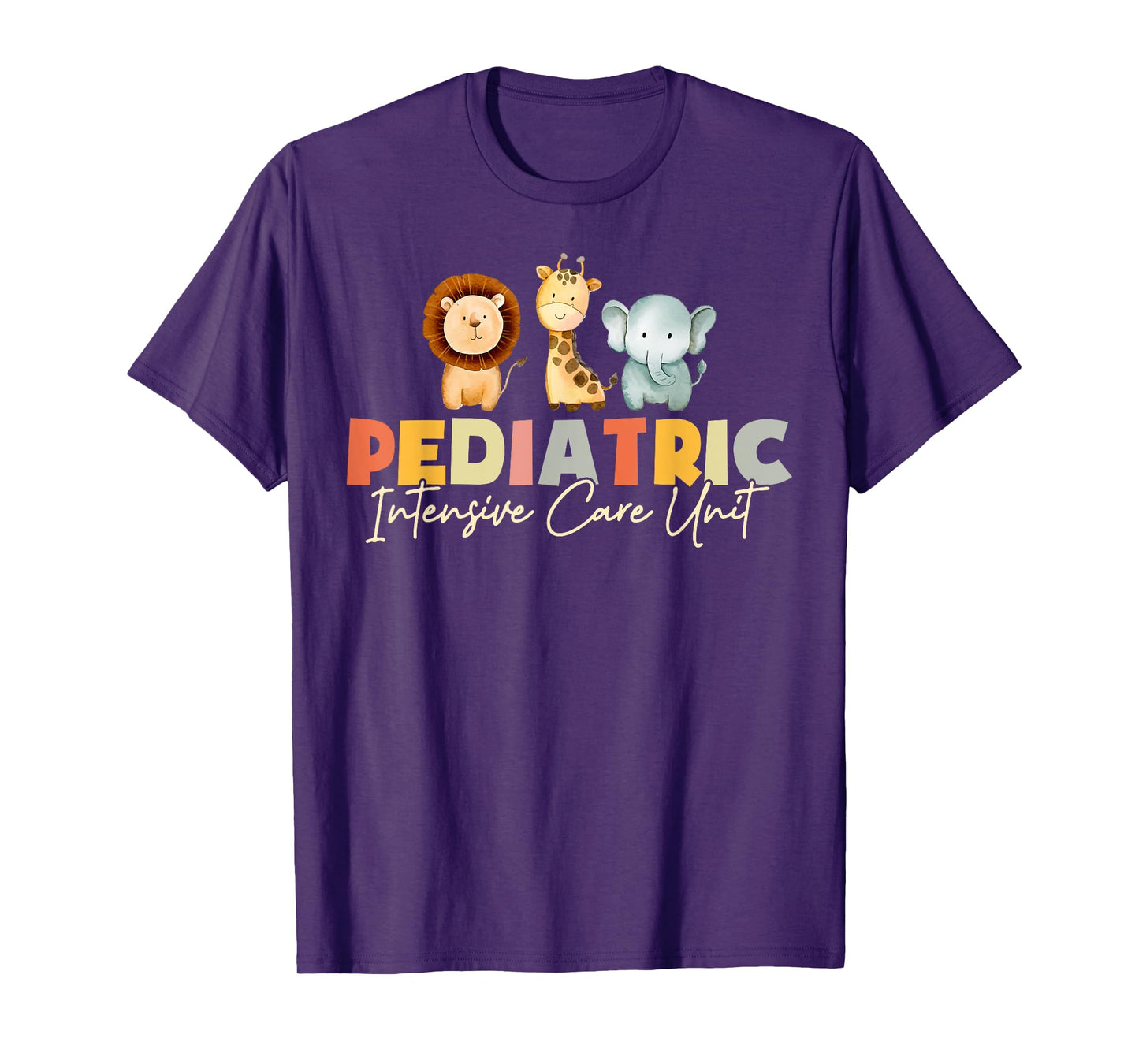 Pediatric Intensive Care Unit Nurse Cute Animals PICU Nurse T-Shirt
