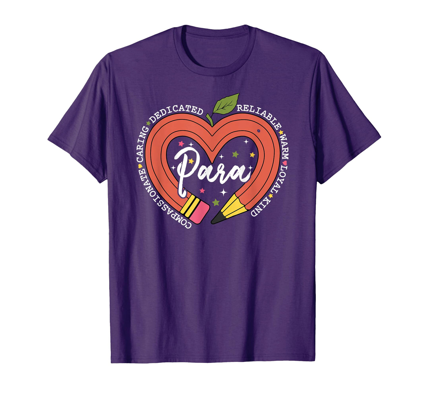 Para Heart SPED Teacher Paraprofessional Paraeducator Gifts T-Shirt for Men Women Girls Kids