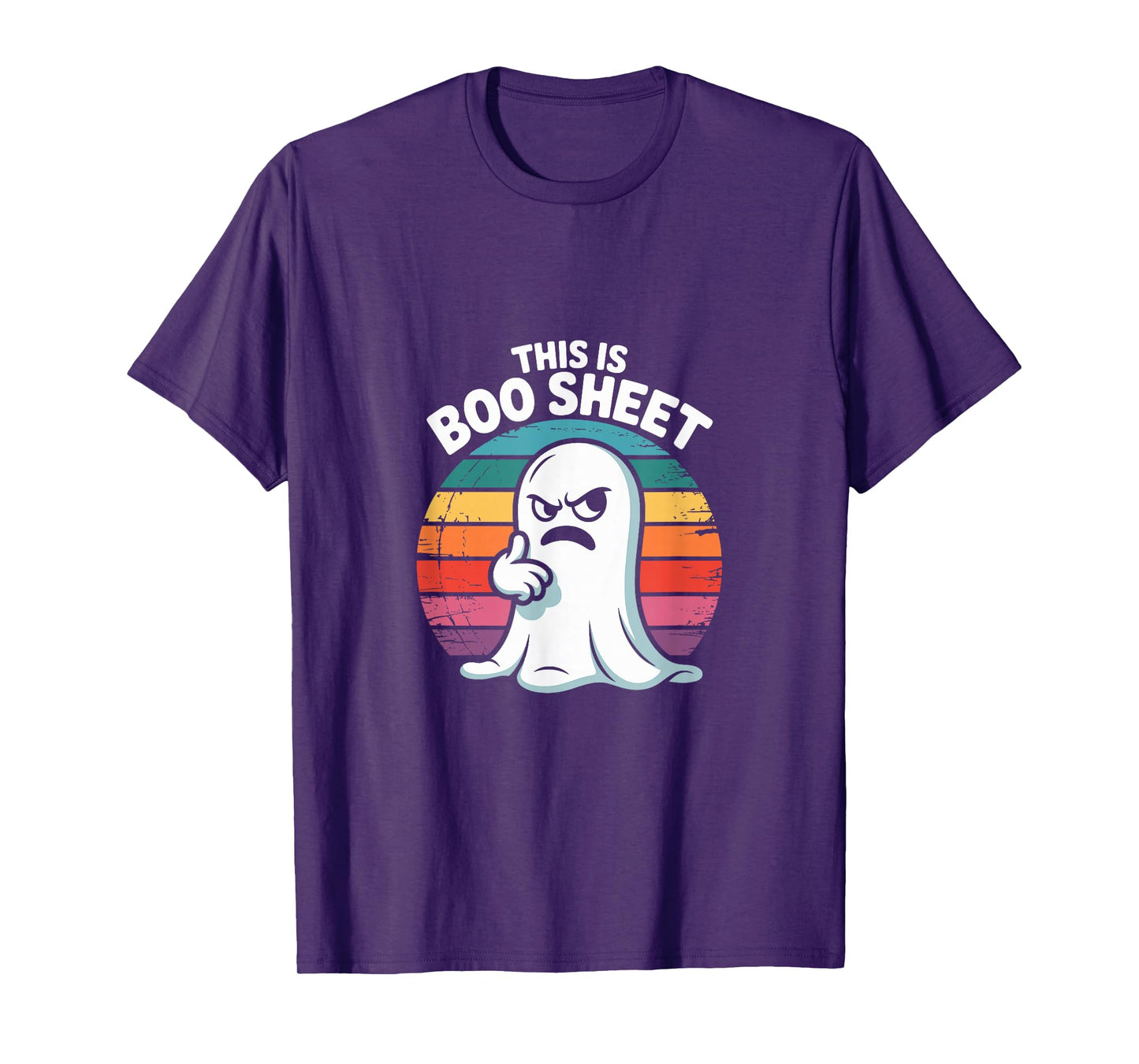 This is Boo Sheet Ghost Retro Halloween Costume Men Women T-Shirt