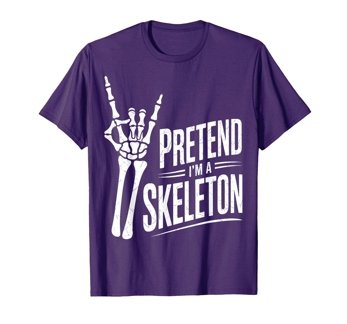 Pretend I'm A Skeleton Lazy Halloween Easy Costume Funny T-Shirt