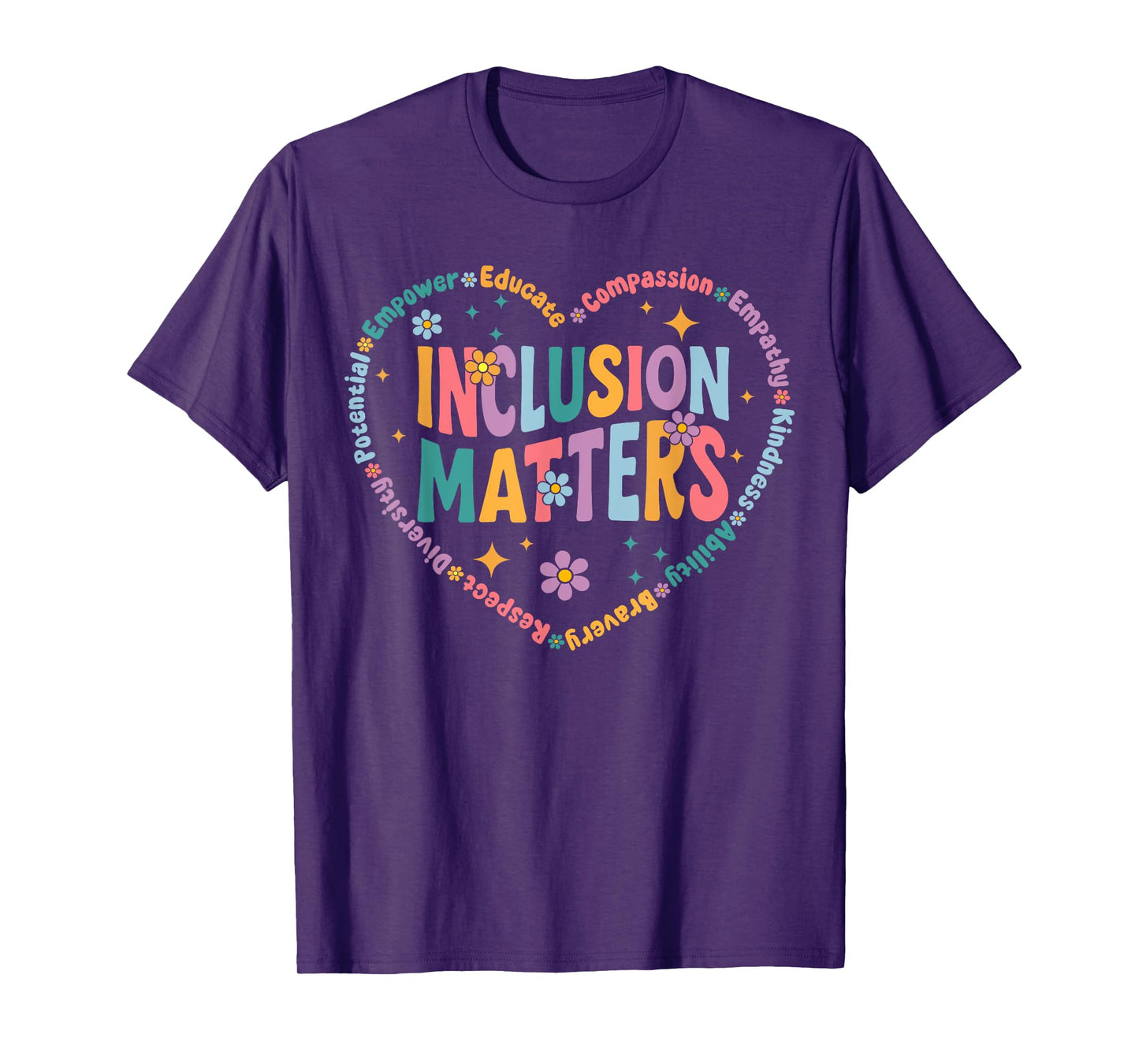 Inclusion Matters Special Education Teacher Autism Awareness T-Shirt