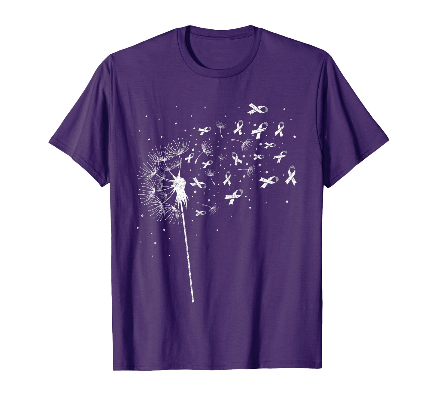 Dandelion Flower Men Women Apparel, White Ribbon Lung Cancer T-Shirt