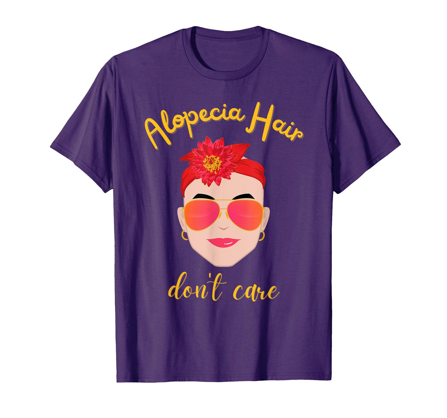 Alopecia shirts for women, ALOPECIA HAIR, DON'T CARE T-Shirt
