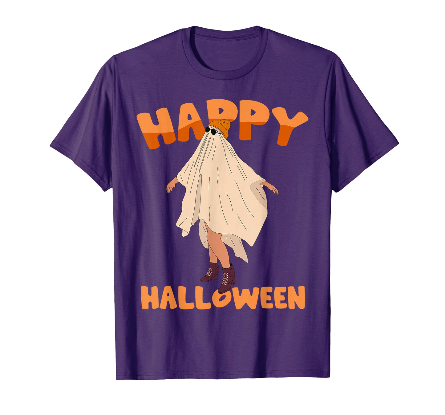 Funny Happy Halloween Boo Ghost Matching Family Couples 2025 T-Shirt