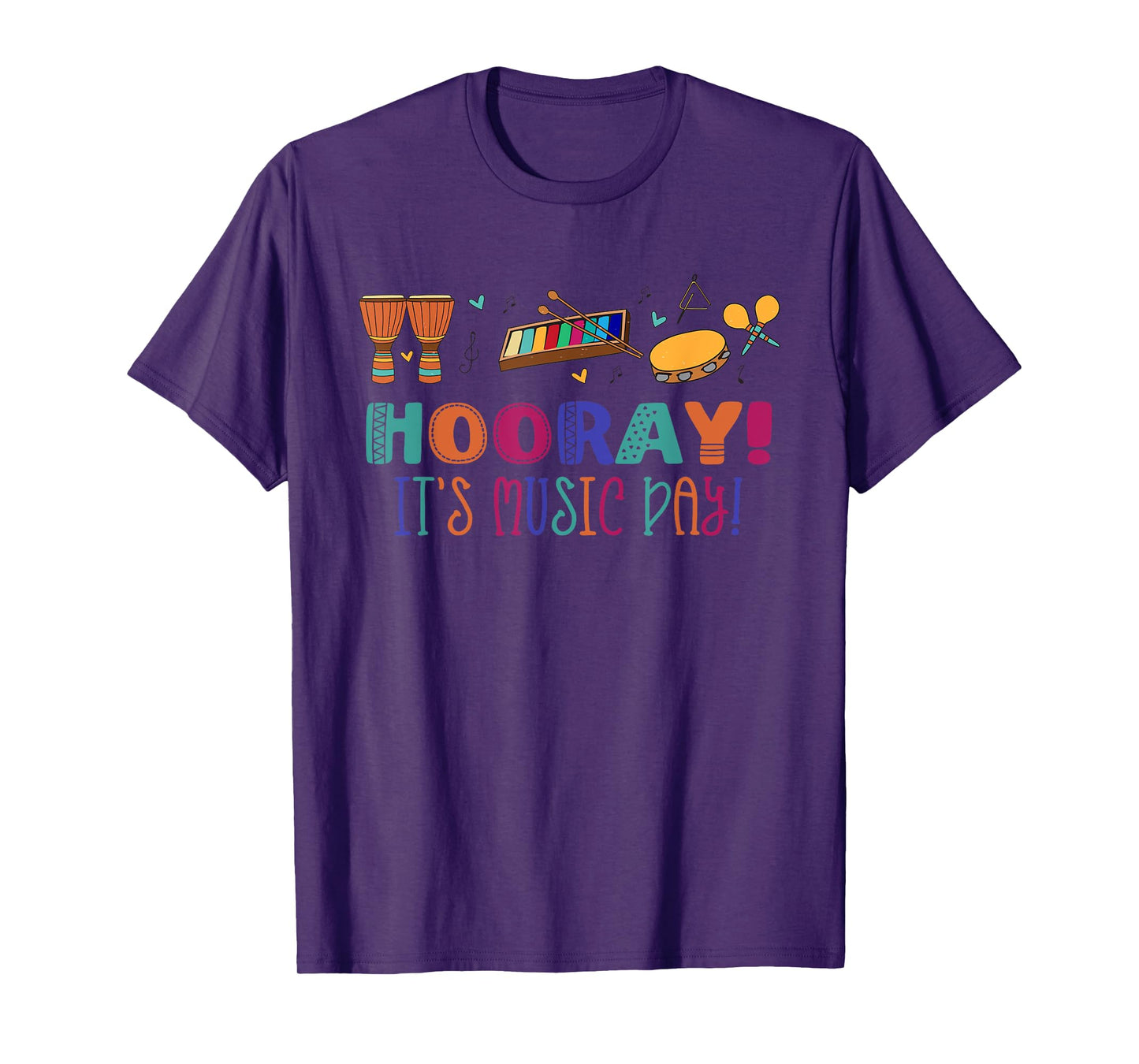 HOORAY! IT'S MUSIC DAY! Musical Note Teacher Musician Meme T-Shirt for Men Women Kids