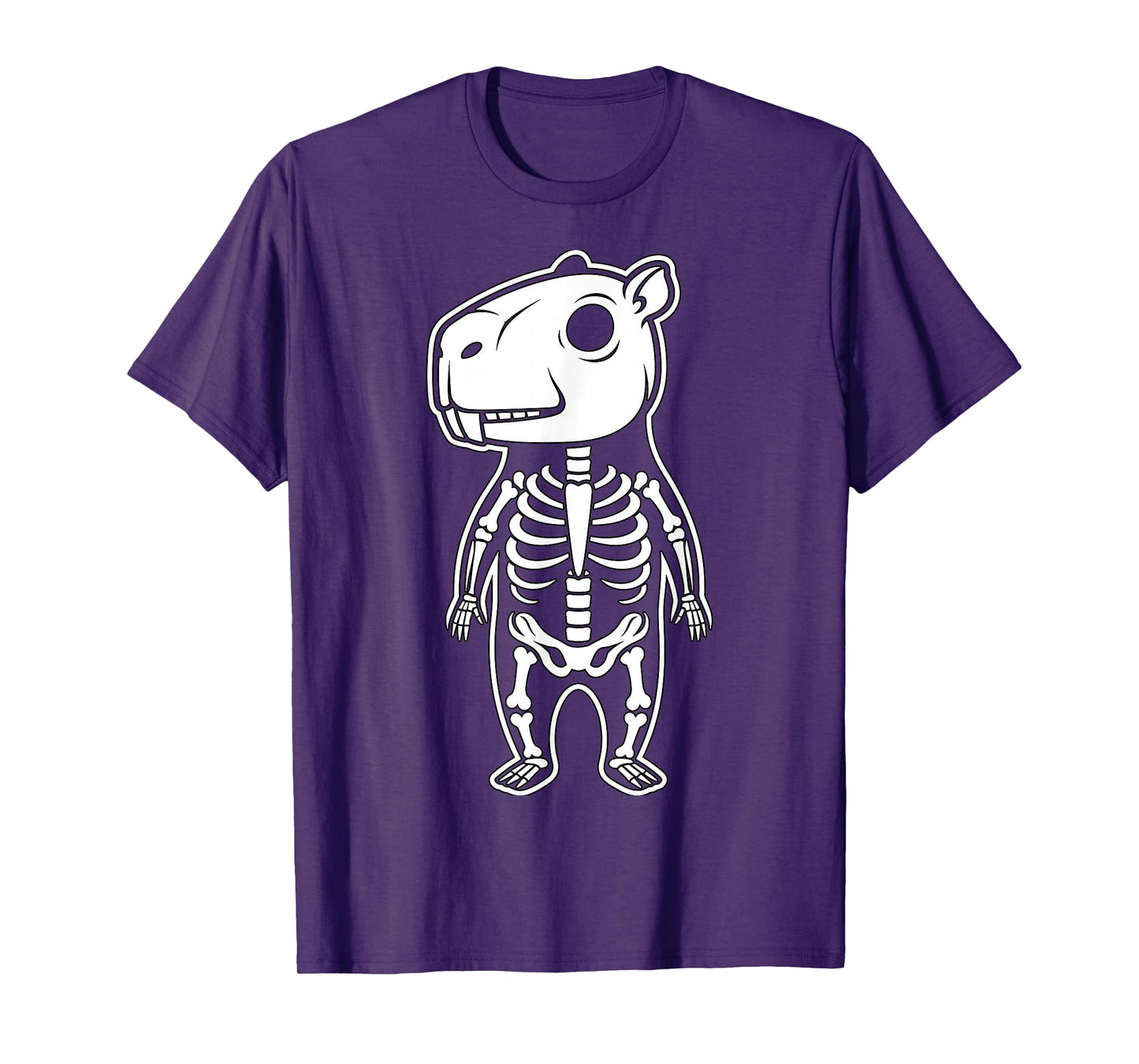 Capybara Skeleton Halloween Costume T-Shirt