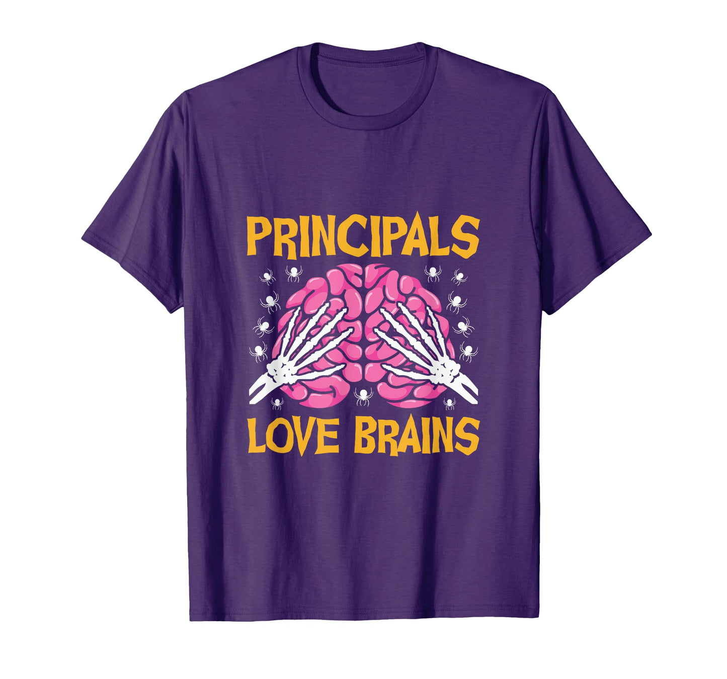 Principals Love Brains Funny Halloween School T-Shirt