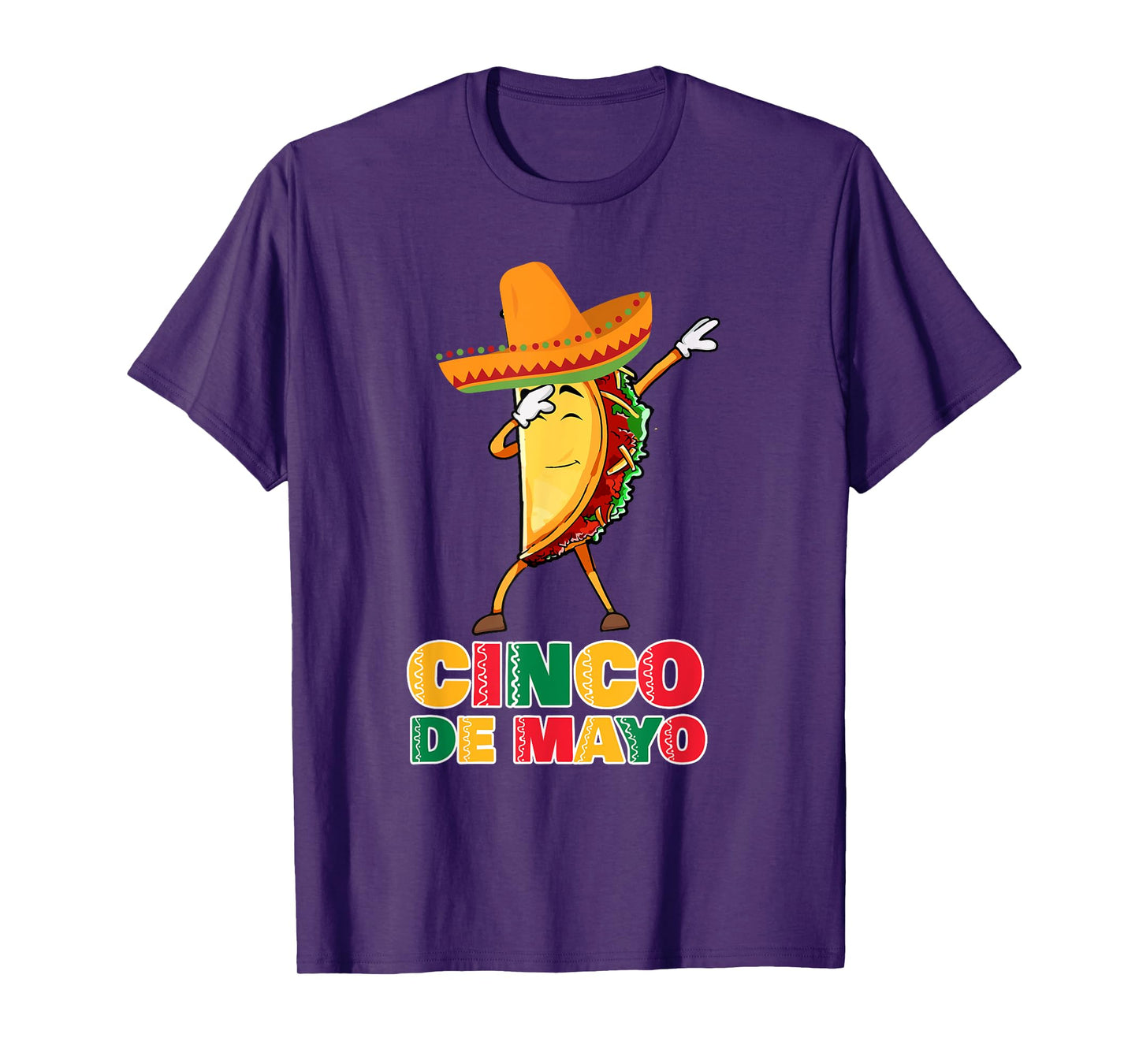 Funny Dabbing Taco Sombrero Kids Party Fiesta Cinco de Mayo T-Shirt