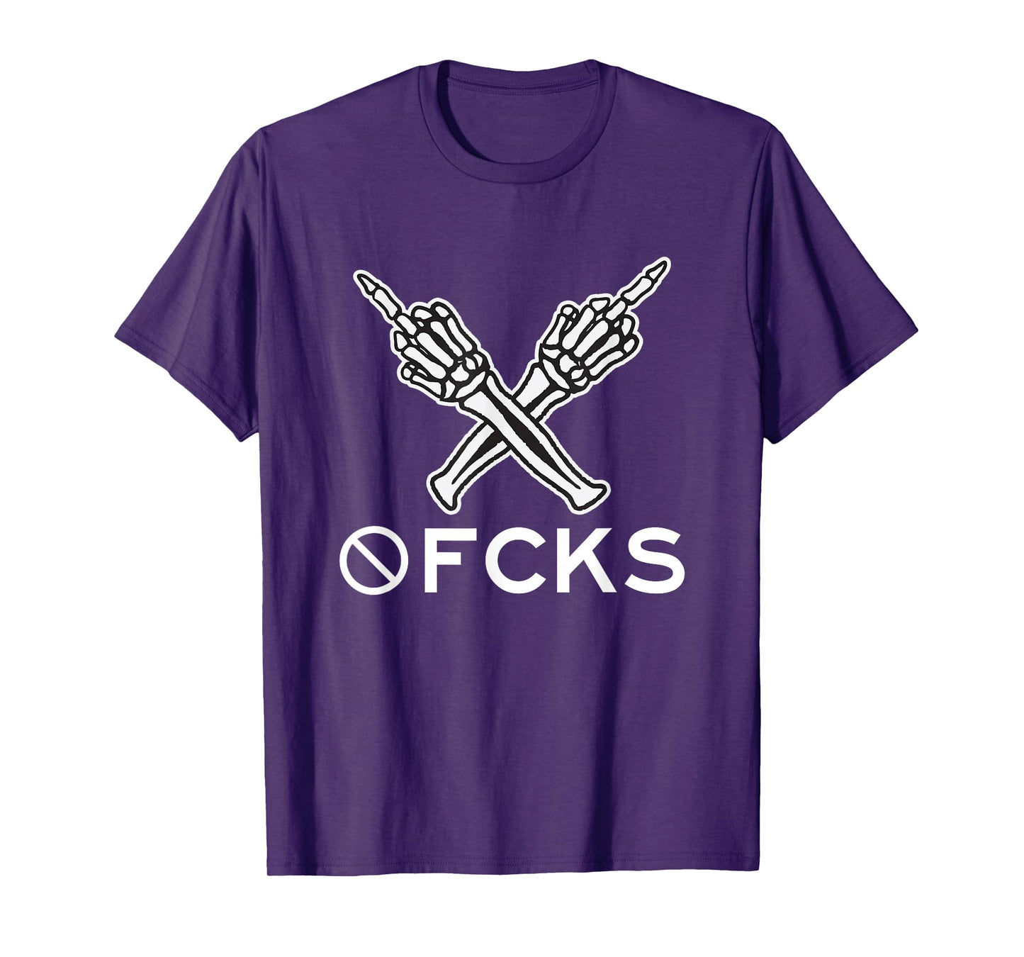Zero Fucks Given 0FCKS Middle Finger Skeleton Hands Sarcasti T-Shirt